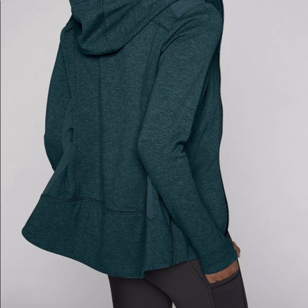 Athleta Teal Full-Zip Hoodie - Picture 2 of 6